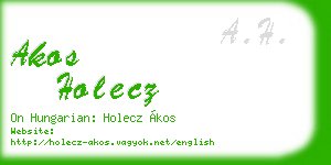 akos holecz business card